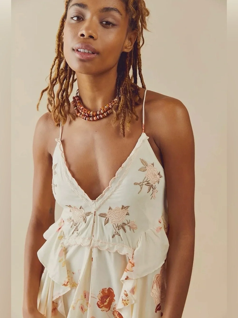 NWOT Free People Aubrey Embroidered Maxi Dress - Picture 2 of 15